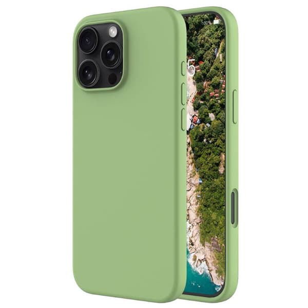 Liquid silikone cover til Apple iPhone 16 Pro - Matcha Green