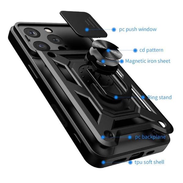 Jazz 3i1 cover til Apple iPhone 16 Pro Max - Sort