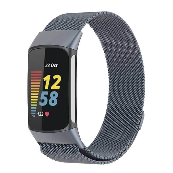 Milanese klokkereim til Fitbit Charge 5 - GrÃ¥