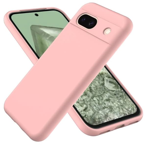 Liquid silikon skal till Google Pixel 8a - Peach