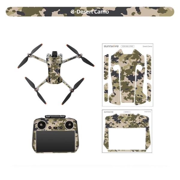 Sunnylife Sticker kit til DJI Mini 4 Pro og til DJI RC 2 -