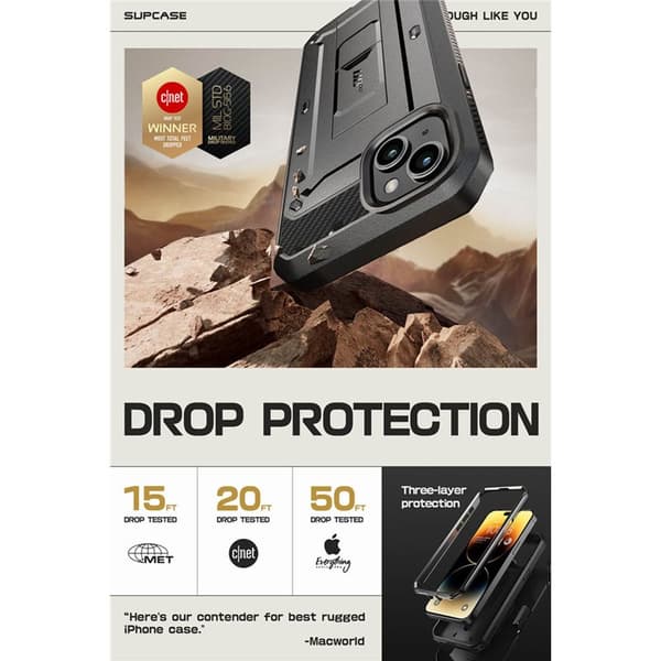 SUPCASE UB Pro deksel til Apple iPhone 15 - Svart