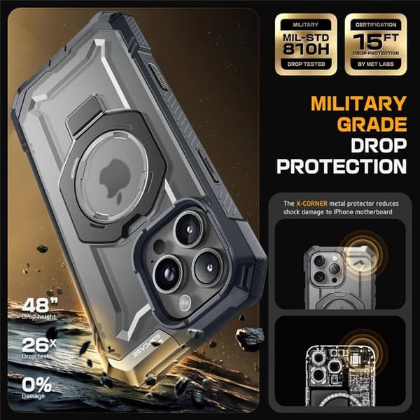 SUPCASE UB Grip deksel til Apple iPhone 16 Pro Max - Grey