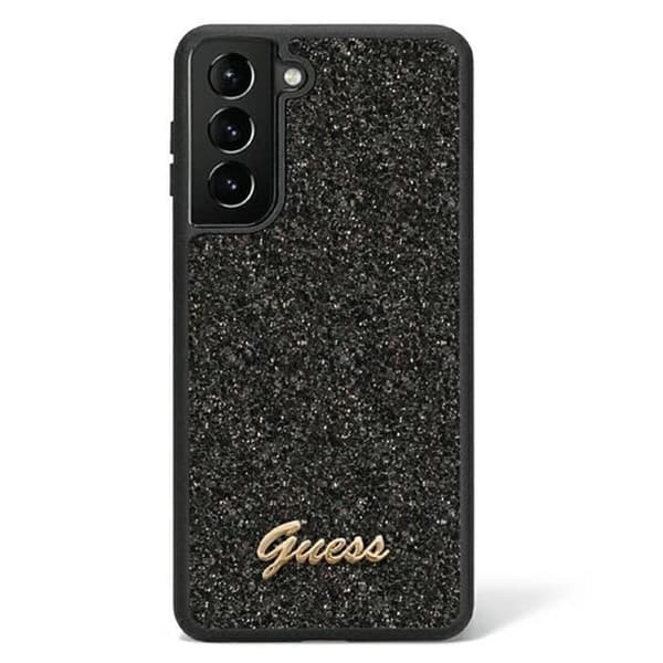Guess hardcase glitter script Samsung Galaxy S23 - Musta
