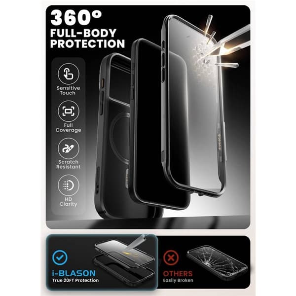 i-Blason Ares Flip deksel til Apple iPhone 17 Pro Max - Black