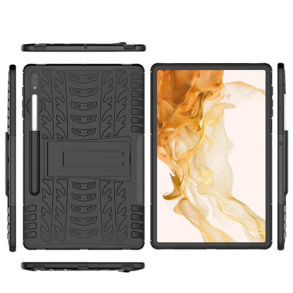 Tabletcover med stativ til Samsung Galaxy Tab S7 FE - Sort