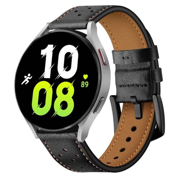 Urremslæder til Samsung Galaxy Watch 5 (44mm) - Sort
