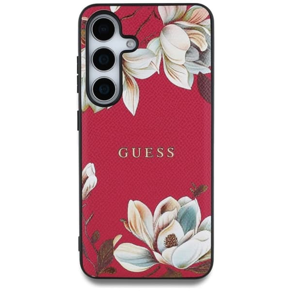 Guess Grained Flower MagSafe deksel til Samsung Galaxy S25 -
