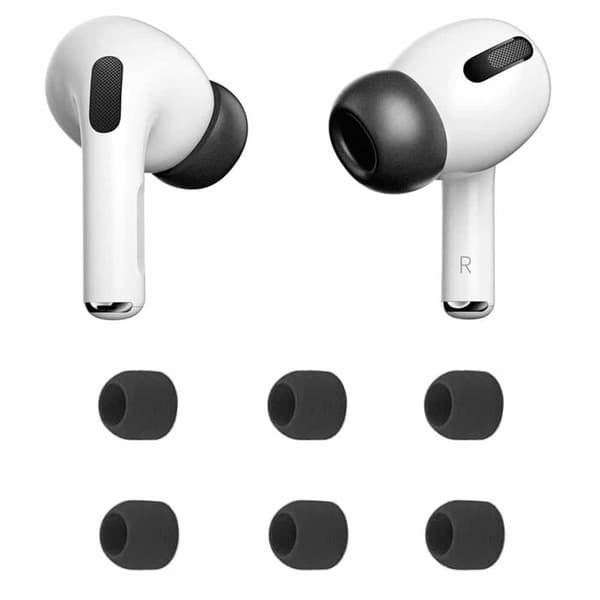 Ørepuder 6-pak (XS) til Apple AirPods Pro 2 - Sort