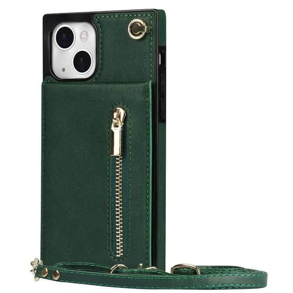 Zipper halskæde etui til Apple iPhone 14 Plus - Grøn