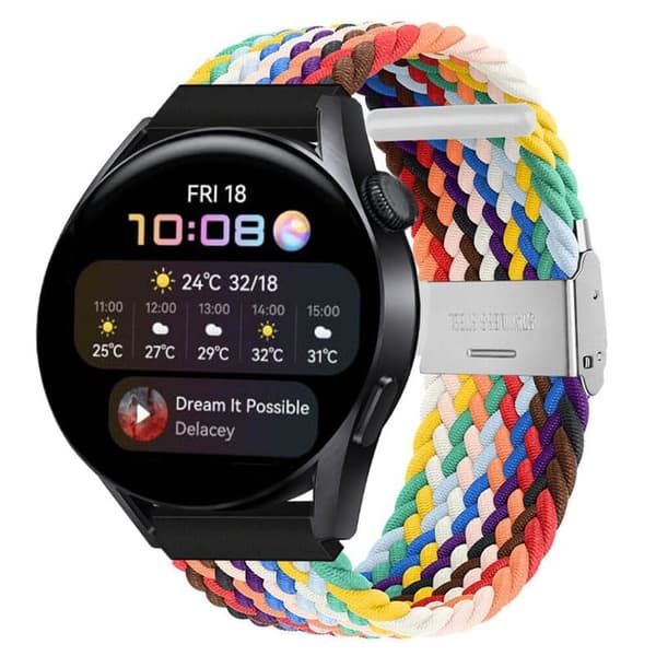 Flettet Elastisk urrem til Huawei Watch 3 (46mm) - Army