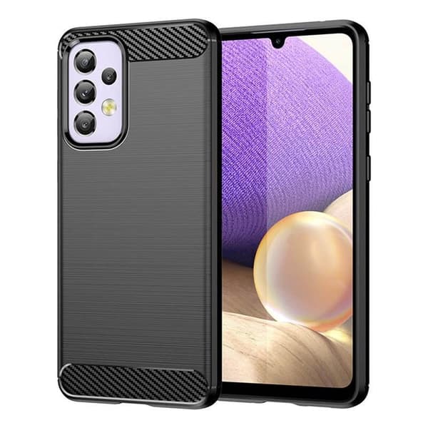 Børstet silikondeksel til Samsung Galaxy A33 5G - Sort