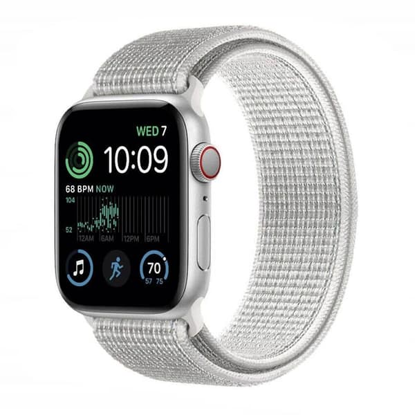 Nylon Urrem til Apple Watch SE 2022 (44mm) - Summit White