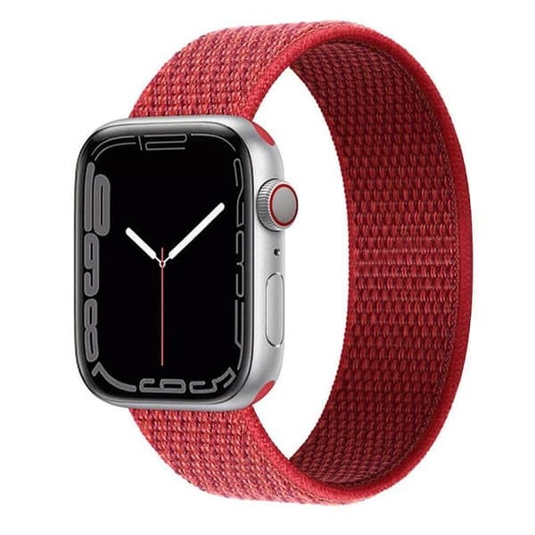 Nylon Urrem til Apple Watch 7 (45mm) - Red