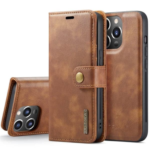 Wallet DG-Ming 2i1 til Apple iPhone 14 Pro - Brun