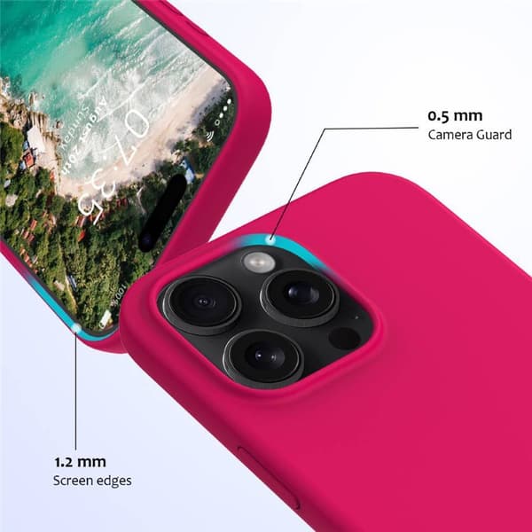 Liquid silikon deksel til Apple iPhone 16 Pro - Dragon Fruit