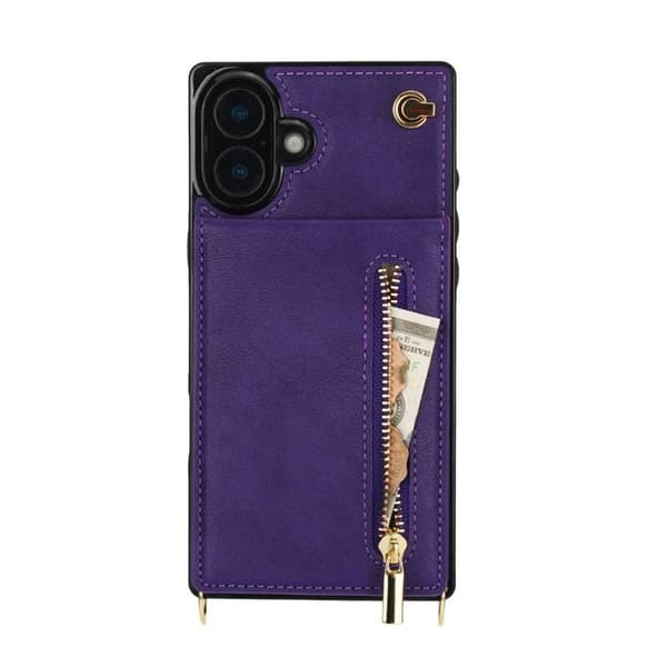 Zipper halskÃ¦de cover til Apple iPhone 16 Plus - Lilla