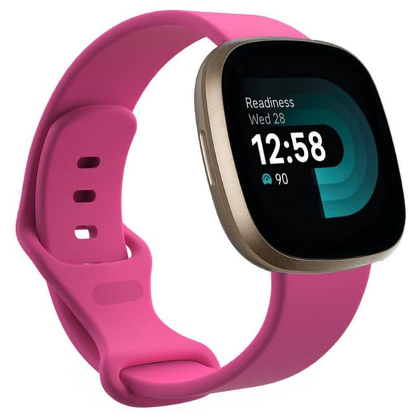 Sport Kellon ranneke Fitbit Versa 4 - Vaaleanpunainen