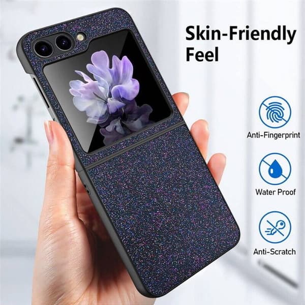 Glitter Case til Samsung Galaxy Z Flip 5 - Sort