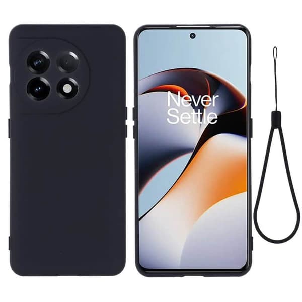 Liquid silikone cover til OnePlus 11 - Sort