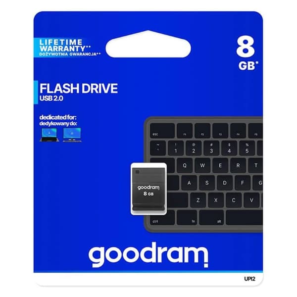 GOODRAM 8GB UPI2 MiniDrive USB 2.0 - Musta