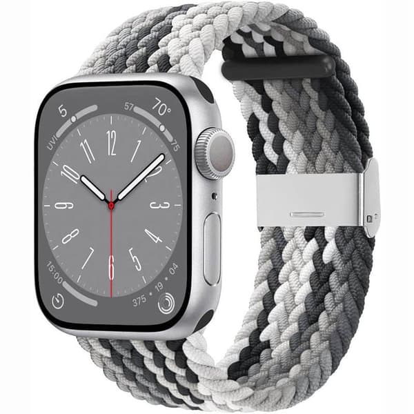 Flettet Urrem til Apple Watch 9 (45mm) - Gradient grey