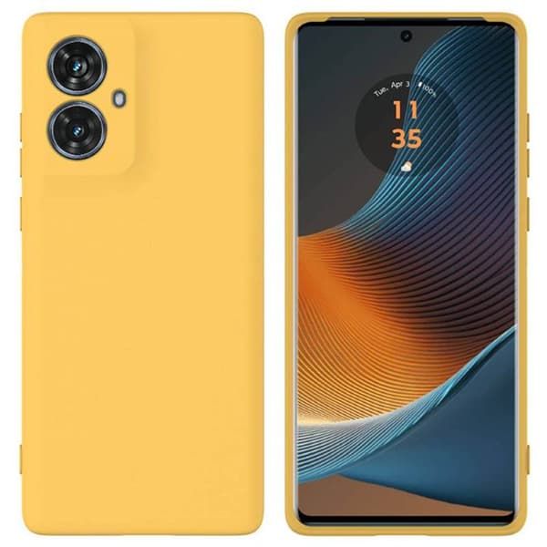 Liquid silikondeksel til Motorola G55 - Gul