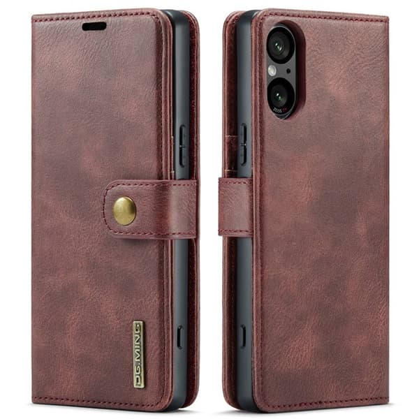 Wallet DG-Ming 2i1 til Sony Xperia 5 V - Rød