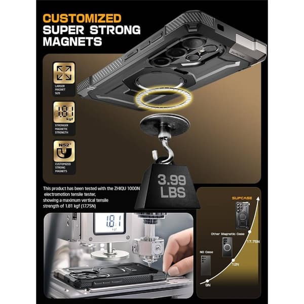 SUPCASE UB Grip cover til Samsung Galaxy S25 Ultra - Sort