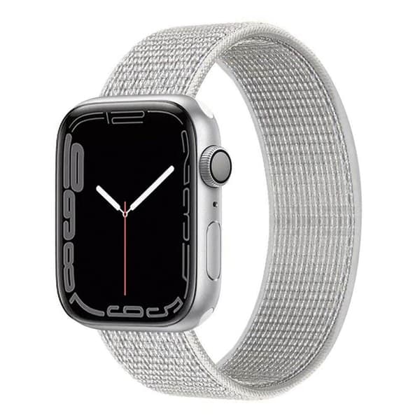 Nylon Urrem til Apple Watch 7 (45mm) - Summit White