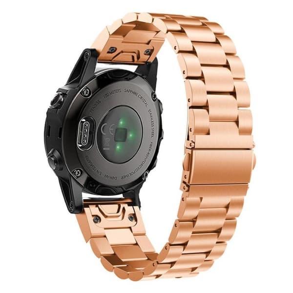 Rustfrit stål urrem til Garmin Fenix 5S - Rose