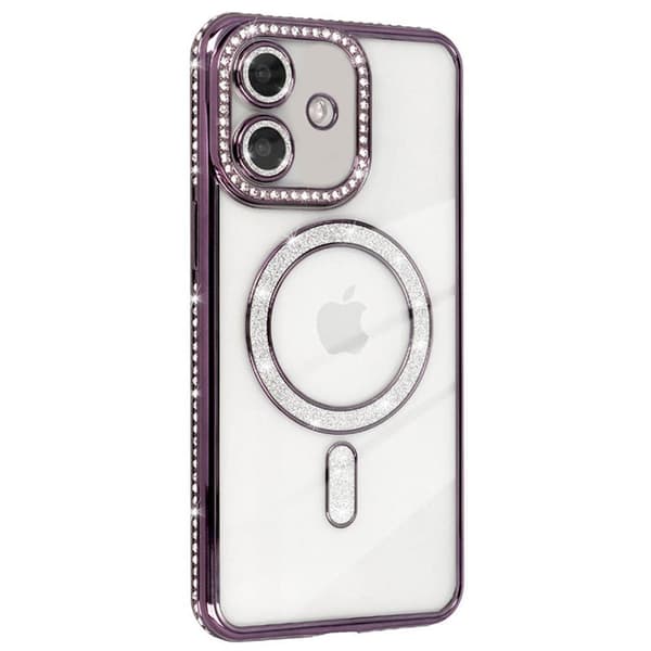 Diamond bling MagSafe deksel til Apple iPhone 12 - Purple
