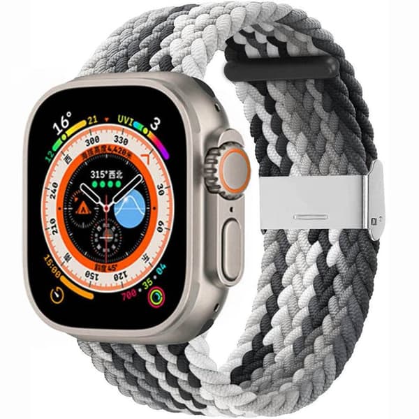 Flettet Urrem til Apple Watch Ultra 2 (49mm) - Gradient grey