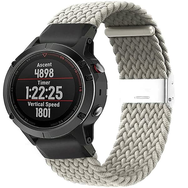 Flettet Urrem til Garmin Fenix 5 - Stone