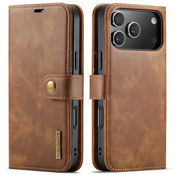 Wallet DG-Ming 2i1 til Apple iPhone 18 Pro - Brun