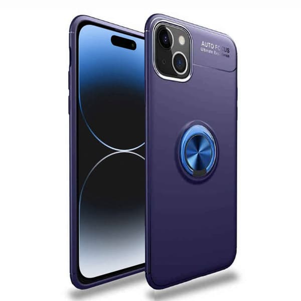 Slim Ring deksel til Apple iPhone 15 - Blå
