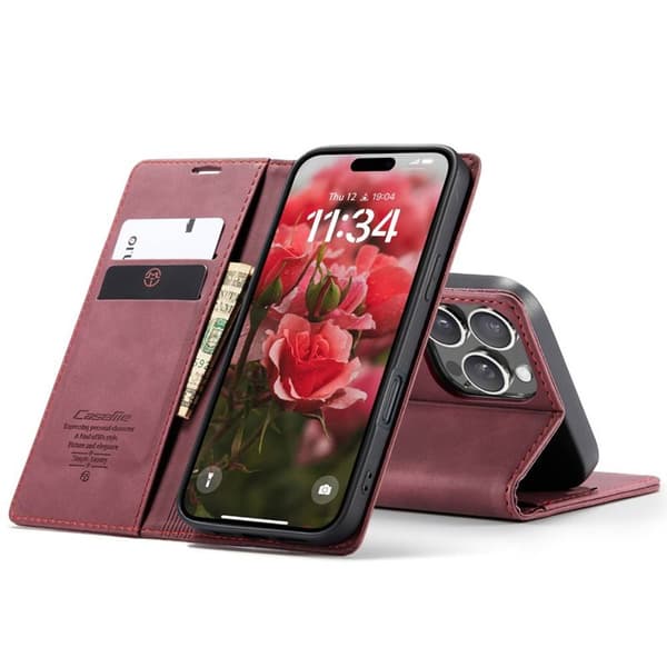 CaseMe mobildeksel 013 til Apple iPhone 16 Pro - Burgunder