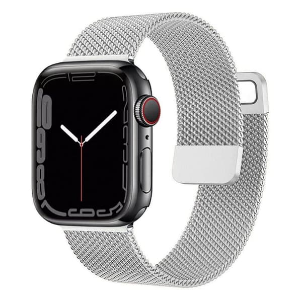 Split milanese urrem til Apple Watch 7 (41mm) - Sølv