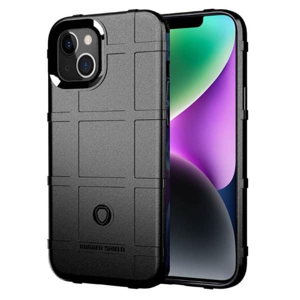 Rugged Shield cover til Apple iPhone 14 - Sort