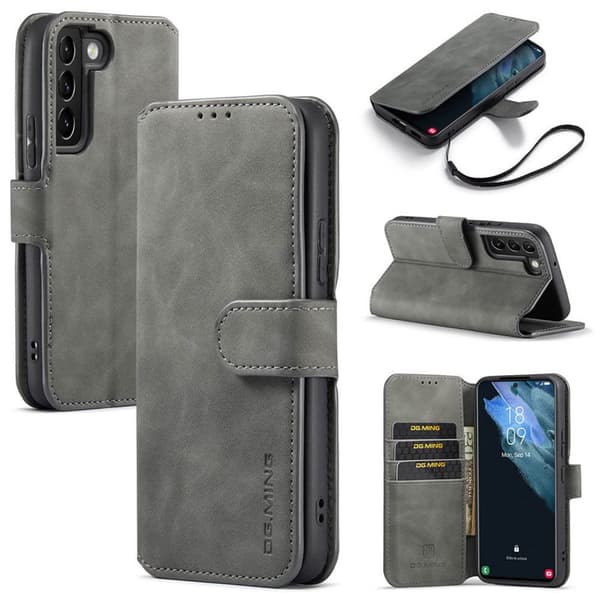 DG-Ming mobilfodral 3-kort till Samsung Galaxy S22 - Grey