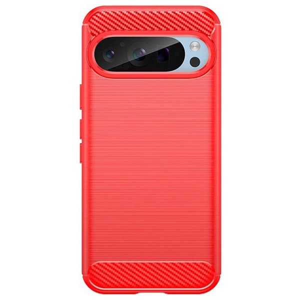BÃ¸rstet silikondeksel til Google Pixel 9 Pro - Coral
