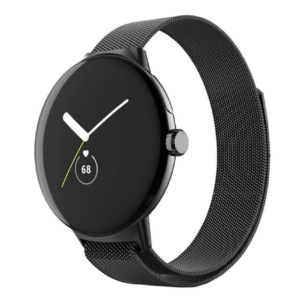 Milanese magnetisk urrem til Google Pixel Watch - Sort