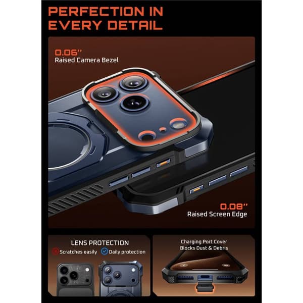 SUPCASE UB Grip cover til Apple iPhone 17 Pro - Azure