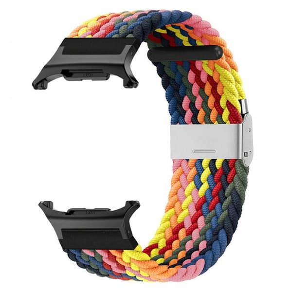 Flettet elastisk urrem til Samsung Galaxy Watch 8 (40mm) - Rainb