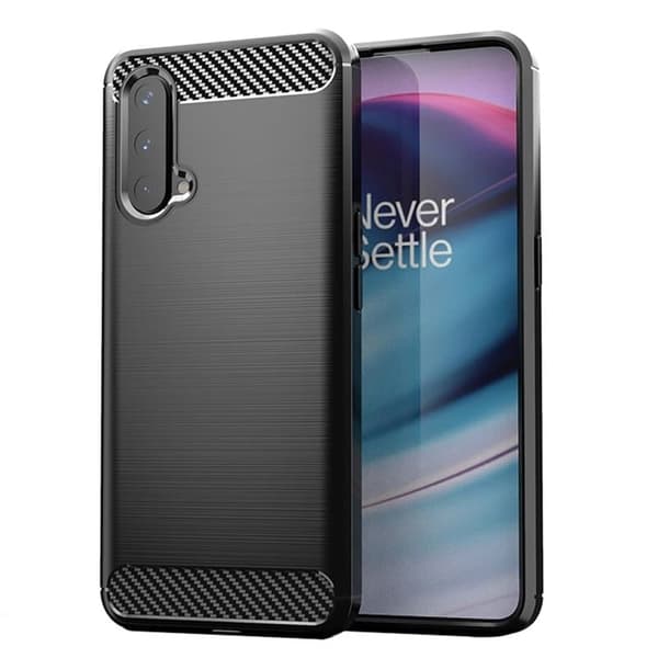 Børstet silikondeksel til OnePlus Nord CE 5G - Sort