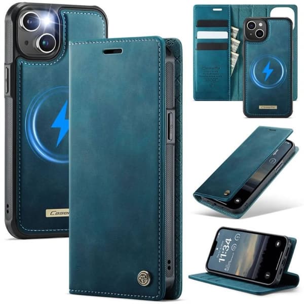 CaseMe mobildeksel C49 2i1 til Apple iPhone 15 Plus – Petrol