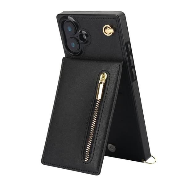 Zipper halskÃ¦de cover til Apple iPhone 16 Plus - Sort