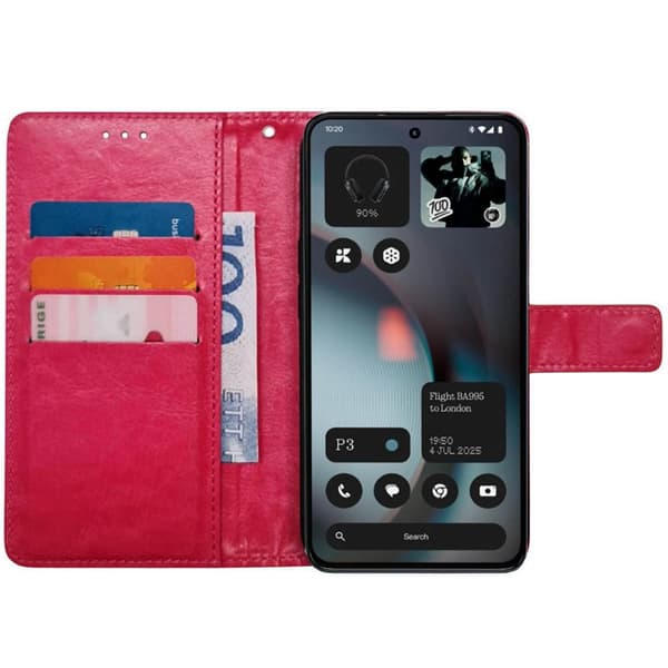 Wallet cover 3-kort til Nothing Phone 3 - Lyserød