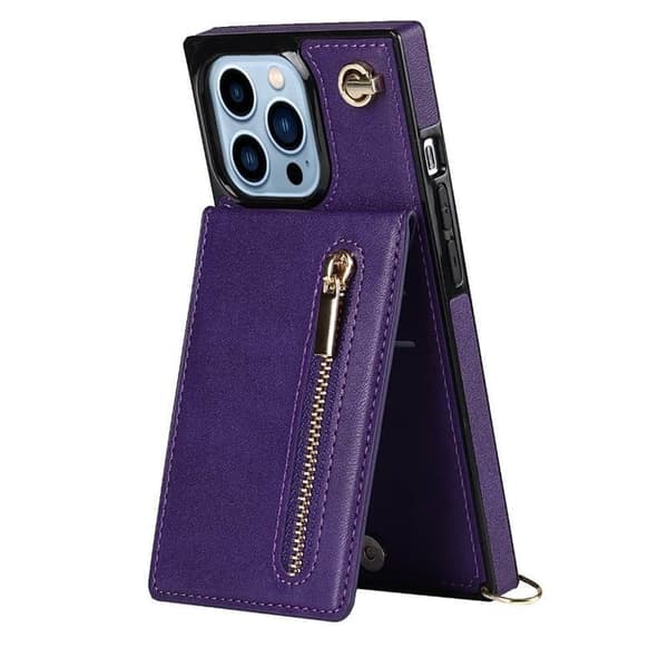 Zipper halskæde etui til Apple iPhone 14 Pro - Lilla