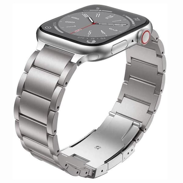 BEAD Titanium urrem til Apple Watch 8 (41mm) - Sølv